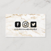 Gold Marble Makeup Hair dank Loyalty Card Visitenkarte (Rückseite)