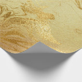Gold Marble Molten Glam Shiny Geschenkpapier (Ecke)