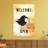 Gold Marble Salon Welcome Open Leinwanddruck (Insitu (Wohnzimmer))