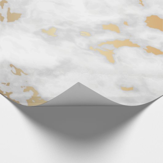 Gold Marble Stone Luxus Geschenkpapier (Ecke)