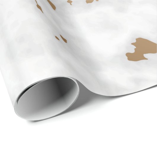 Gold Marble Stone Luxus Geschenkpapier (Rolleneckpunkt)