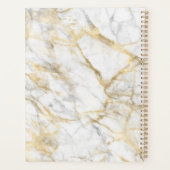Gold Marble Trendy Personalisiert Wedding Planner Planer (Rückseite)