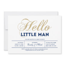 Gold, Marine | Moderne Typografie Kinderdusche