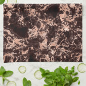 Gold-Marmor aus Schwarz und Rose Geschirrtuch (Gefaltet)