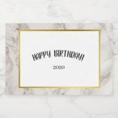 Gold & Marmor BIrthday Mini Set Schaumweinetikett (Einzelnes Label)