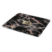 Gold-Marmor-Box, Name & Monogramm Schneidebrett (Ecke)
