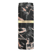 Gold-Marmor-Box, Name & Monogramm Thermosbecher (Rückseite)