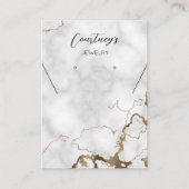 Gold Marmor Chic Necklace Erring Juwelier Display Visitenkarte (Vorderseite)