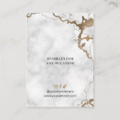 Gold Marmor Chic Necklace Erring Juwelier Display Visitenkarte (Rückseite)