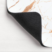 Gold-Marmor-Designer für Weiß und Rose Mousepad (Ecke)