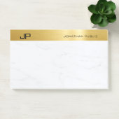 Gold Marmor Elegante Minimalistische Vorlage Moder Post-it Klebezettel (Büro)