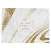 Gold Marmor Event Geschenktaschen Große Geschenktüte (Rückseite)
