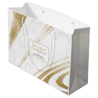 Gold Marmor Event Geschenktaschen Große Geschenktüte