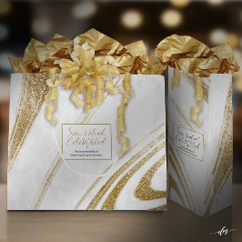 Gold Marmor Event Geschenktaschen Große Geschenktüte