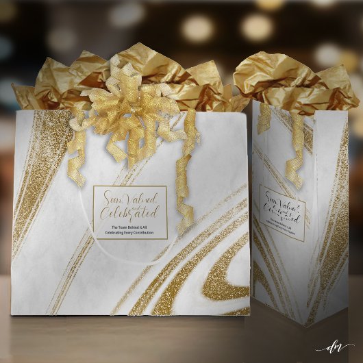 Gold Marmor Event Geschenktaschen Große Geschenktüte