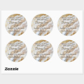 Gold Marmor Flasche Kerze Jar Lid Etikett Runder Aufkleber (Blatt)