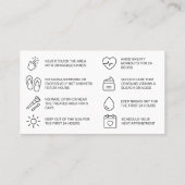 Gold Marmor Luxury Brows Aftercare Card Visitenkarte (Rückseite)