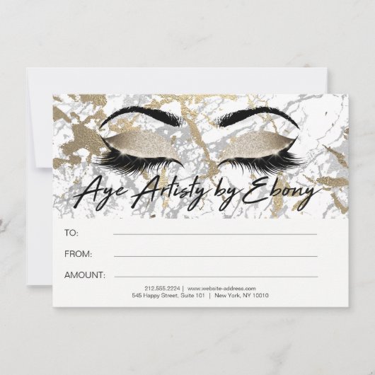 Gold Marmor Makeup Beauty Eyes Certificate Ebony (Vorderseite)