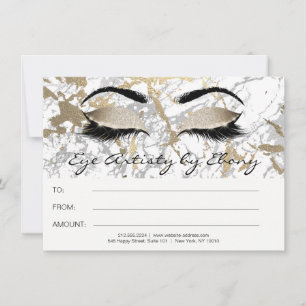 Gold Marmor Makeup Beauty Eyes Certificate Ebony1