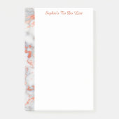 Gold-Marmor, Name oder Rose Post-it Klebezettel (Vorderseite)