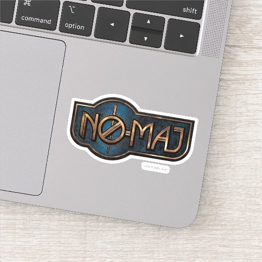 Gold & Marmor NO-MAJ™-Abzeichen Aufkleber (Detail)