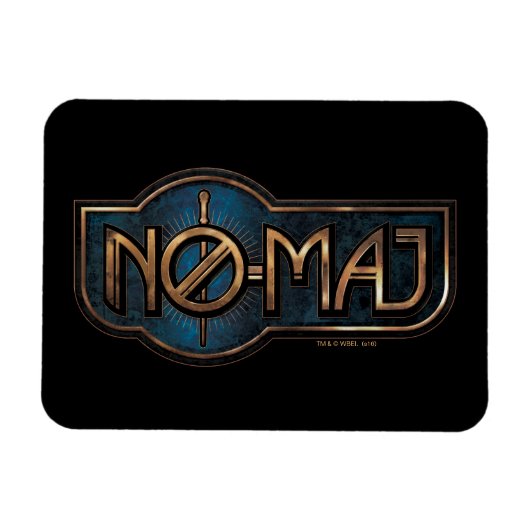 Gold & Marmor NO-MAJ™-Abzeichen Magnet (Horizontal)