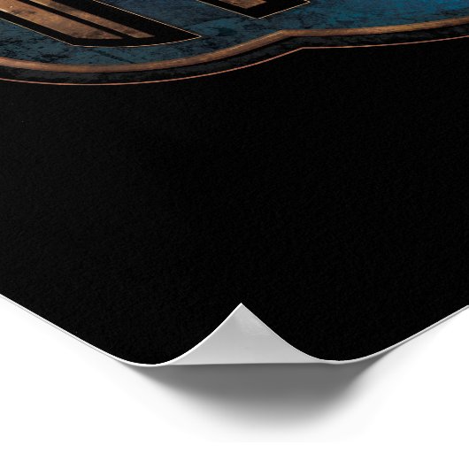 Gold & Marmor NO-MAJ™-Abzeichen Poster (Ecke)