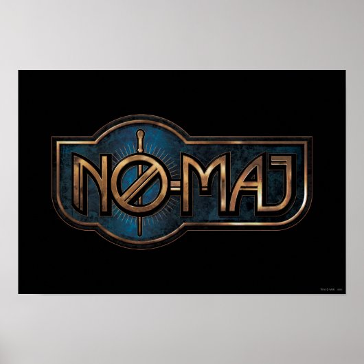 Gold & Marmor NO-MAJ™-Abzeichen Poster (Vorne)