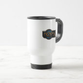 Gold & Marmor NO-MAJ™-Abzeichen Reisebecher (VorderseiteRechts)