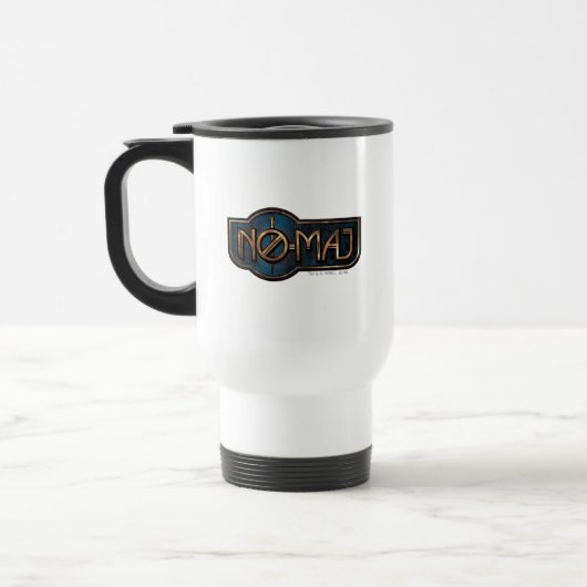 Gold & Marmor NO-MAJ™-Abzeichen Reisebecher (Links)