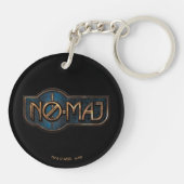 Gold & Marmor NO-MAJ™-Abzeichen Schlüsselanhänger (Rückseite)