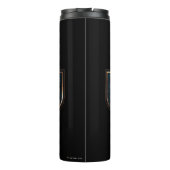 Gold & Marmor NO-MAJ™-Abzeichen Thermosbecher (Rückseite)