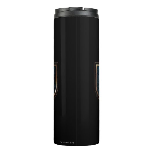 Gold & Marmor NO-MAJ™-Abzeichen Thermosbecher (Rückseite)