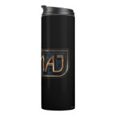 Gold & Marmor NO-MAJ™-Abzeichen Thermosbecher (Nach rechts gedreht)