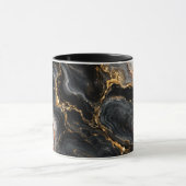 Gold Marmor Obsidian Morgen Kaffeetasse Ästhetik (Zentrum)