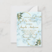 Gold Marmor QR Code Kinderdusche Einladung (Vorderseite)