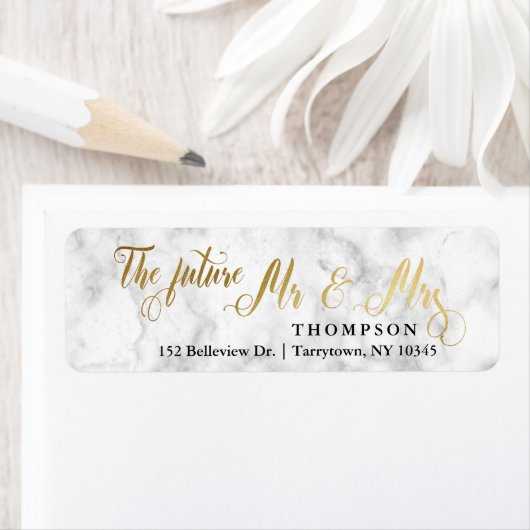 Gold Marmor Script The Future Mr. und Mrs. (Insitu)