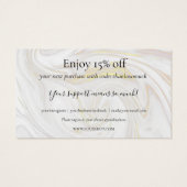 Gold Marmor Vielen Dank für die Rabattkarte (Rückseite)