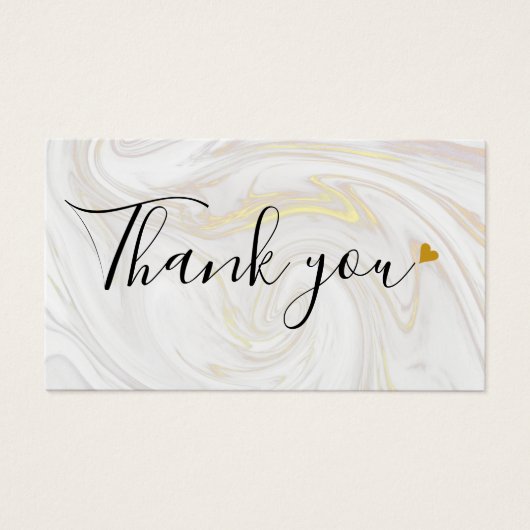 Gold Marmor Vielen Dank für die Rabattkarte (Vorderseite)