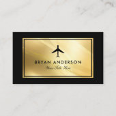 Gold-Marmor-Visitenkarte für das Flugzeug Visitenkarte (Vorderseite)