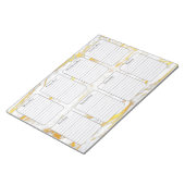 Gold Marmor Weekly Planer 40-Seiten-Notepad Notizblock (angewinkelt)
