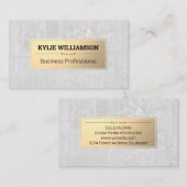Gold | Marmorgestein Visitenkarte (Vorne/Hinten)