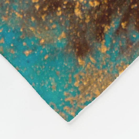 Gold Marmortextur Design. Blaue und goldene Marmel Fleecedecke (Ecke)