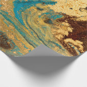 Gold Marmortextur Design. Blaue und goldene Marmel Geschenkpapier (Ecke)