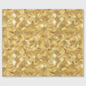 Gold marokkanisches Quatrefolienmuster Geschenkpapier (Flach)