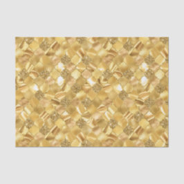 Gold marokkanisches Quatrefolienmuster Seidenpapier