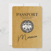 Gold Marokko Pass Einladung zur Hochzeit (Rückseite)