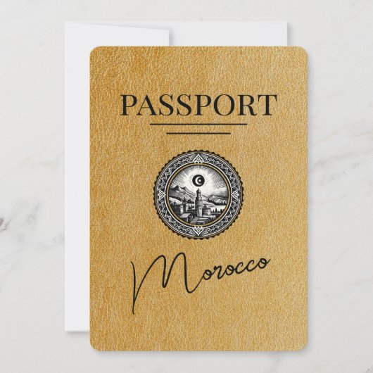 Gold Marokko Pass Save the Date (Vorderseite)