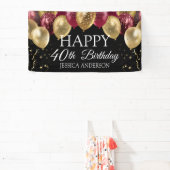 Gold-Maroon-Geburtstagsfeier- Banner (InSitu)