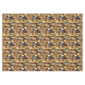 Gold Maroon Weinmuster Tischdecke (Vorderseite (Horizontal))